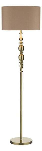 Där Lighting MAD4975 - Stojací lampa MADRID 1xE27/60W/230V hnědá/mosaz
