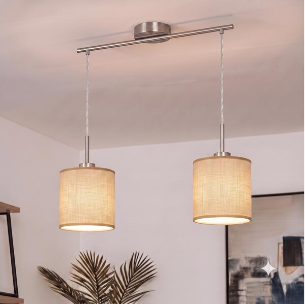 Brilagi - LED Lustr na lanku NUBILA 2xE27/60W/230V světle hnědá
