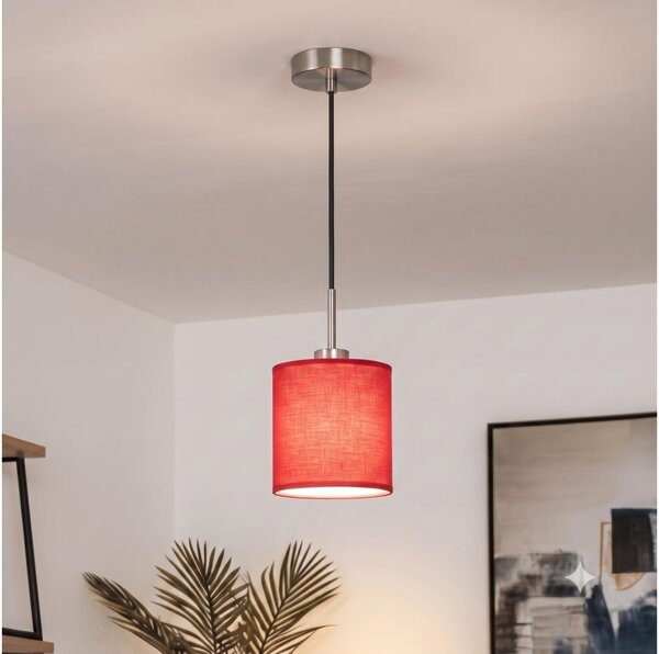 Brilagi - LED Lustr na lanku NUBILA 1xE27/60W/230V pr. 14 cm černá/červená