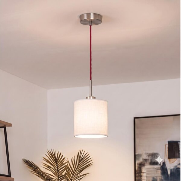 Brilagi - LED Lustr na lanku NUBILA 1xE27/60W/230V pr. 14 cm červená/bílá