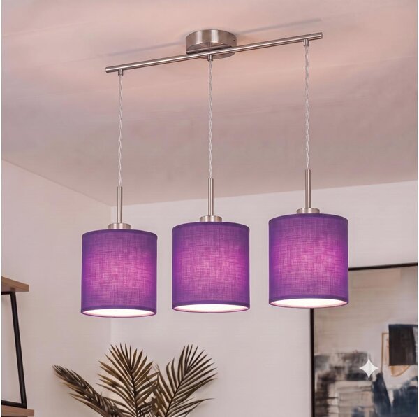 Brilagi - LED Lustr na lanku NUBILA 3xE27/60W/230V fialová