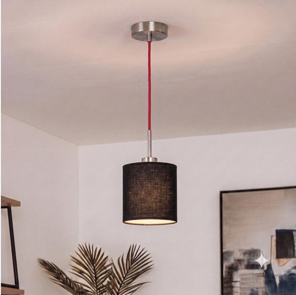 Brilagi - LED Lustr na lanku NUBILA 1xE27/60W/230V pr. 14 cm červená/černá