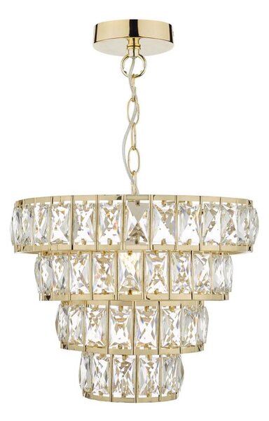 Där Lighting CER0135 - Lustr na řetězu CERYS 1xE27/60W/230V zlatá