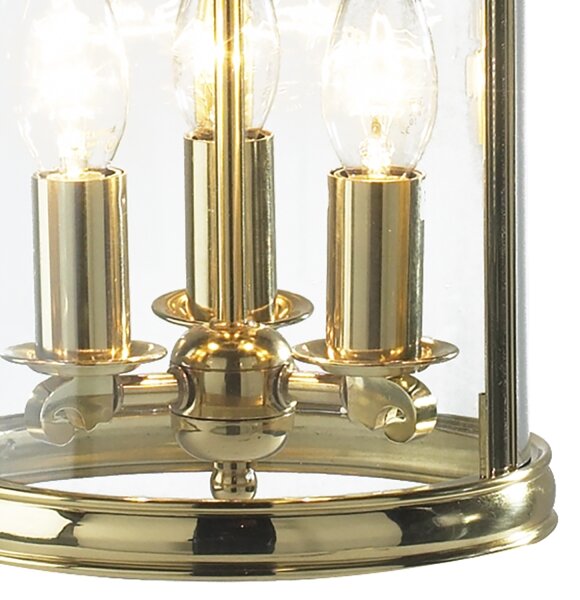 Där Lighting LAM0340 - Lustr na řetězu LAMBETH 3xE14/60W/230V mosaz