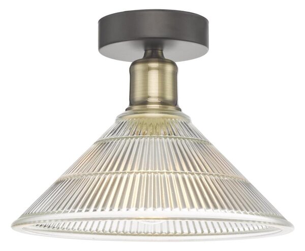 Där Lighting BOY0175 -Stropní svítidlo BOYD 1xE27/60W/230V pr. 25 cm mosaz/čirá