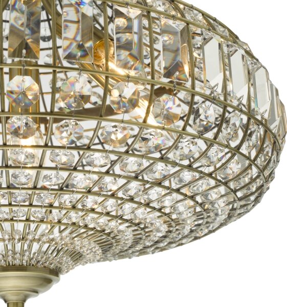 Där Lighting ASM0675 - Lustr na řetězu ASMARA 6xE14/40W/230V mosaz