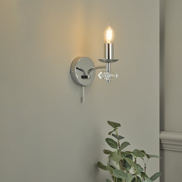 Där Lighting OLE0750 - Nástěnná lampa OLEANA 1xE14/40W/230V lesklý chrom