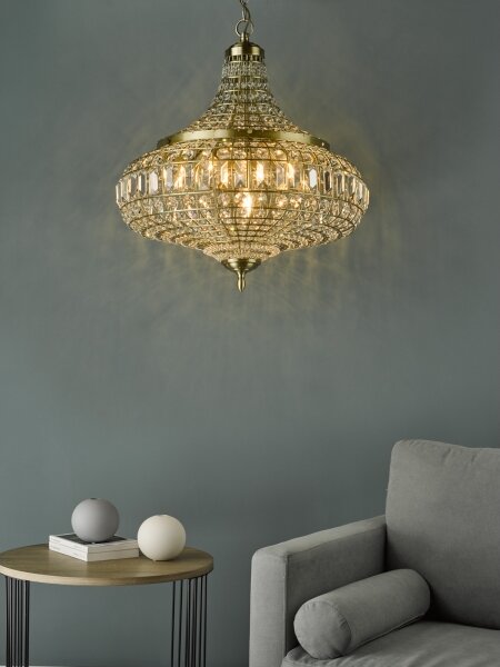 Där Lighting ASM0675 - Lustr na řetězu ASMARA 6xE14/40W/230V mosaz