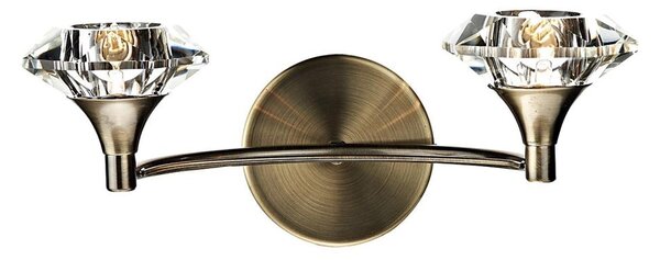 Där Lighting LUT0975 - Nástěnná lampa LUTHER 2xG9/40W/230V mosaz