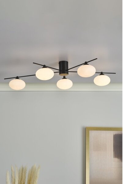 Där Lighting JAS5422 - Přisazený lustr JASPER 5xG9/25W/230V černá