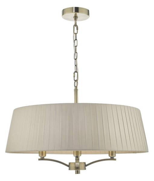Där Lighting CRI0429 - Lustr na řetězu CRISTIN 4xE14/40W/230V mosaz/taupe