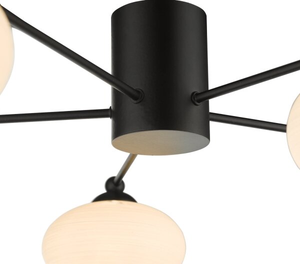 Där Lighting JAS5422 - Přisazený lustr JASPER 5xG9/25W/230V černá