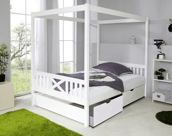 POSTEL S NEBESY, 140/200 cm, bílá MID.YOU - Online Only dětské postele, Online Only