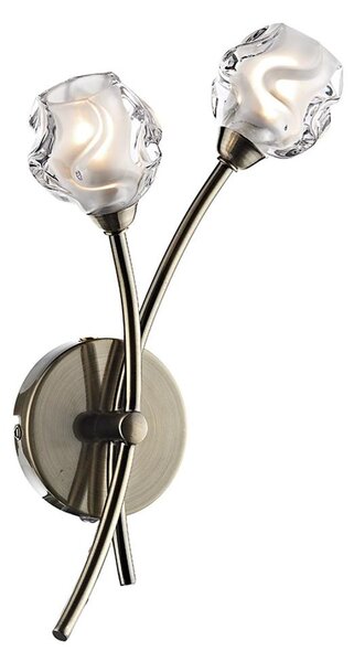 Där Lighting SEA0975 - Nástěnné svítidlo SEATTLE 2xG9/40W/230V mosaz