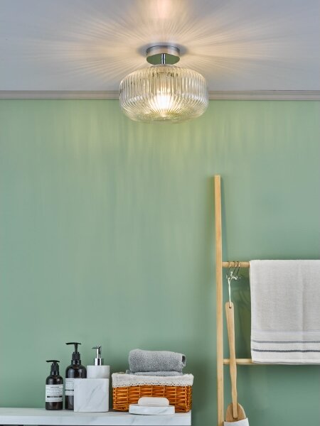 Där Lighting RIV5208 -Koupelnový přisazený lustr RIVA 1xE27/60W/230V IP44 chrom