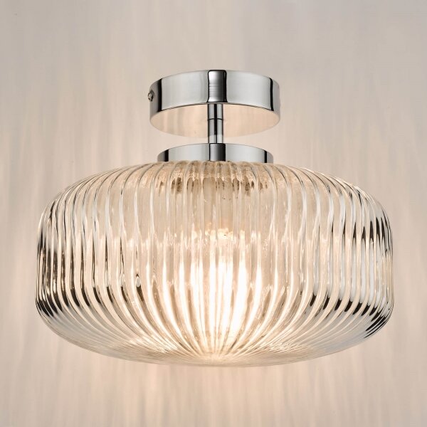 Där Lighting RIV5208 -Koupelnový přisazený lustr RIVA 1xE27/60W/230V IP44 chrom