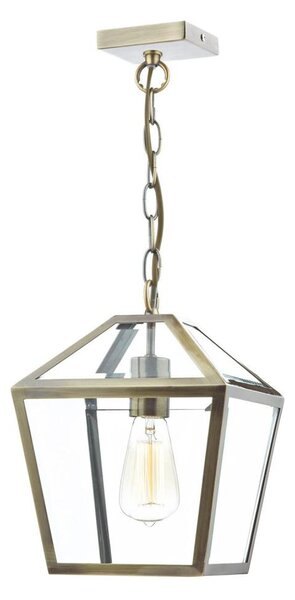 Där Lighting CHU0175 - Lustr na řetězu CHURCHILL 1xE27/60W/230V mosaz