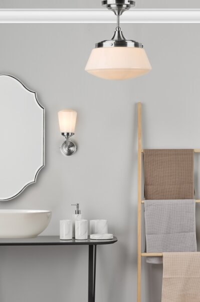 Där Lighting CAD0150 - Koupel přis lustr CADEN 1xE27/60W/230V IP44 lesklý chrom