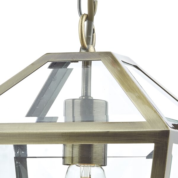 Där Lighting CHU0175 - Lustr na řetězu CHURCHILL 1xE27/60W/230V mosaz