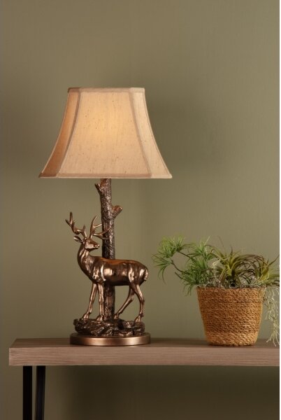 Där Lighting GUL5545-X - Stolní lampa GULLIVER 1xE27/60W/230V béžová/bronzová