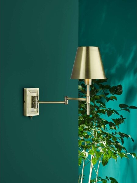 Där Lighting KEN0775 -Flexibilní nástěnná lampa KENSINGTON 1xE14/25W/230V mosaz