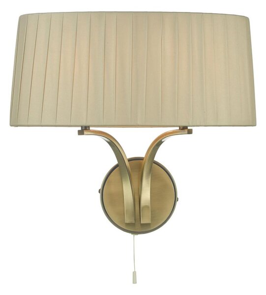 Där Lighting CRI0929 - Nástěnná lampa CRISTIN 2xE14/40W/230V mosaz/taupe