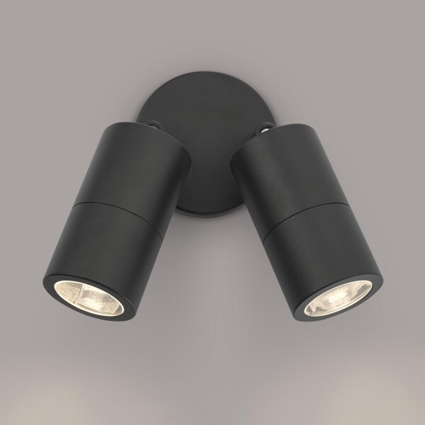 Där Lighting ORT0922 - LED Venk nást bod svít ORTEGA 2xGU10/5W/230V IP65 černá