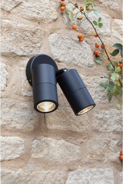 Där Lighting ORT0922 - LED Venk nást bod svít ORTEGA 2xGU10/5W/230V IP65 černá