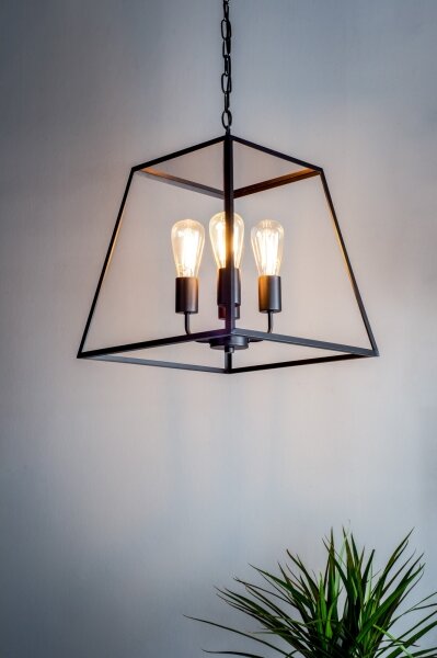 Där Lighting ACA8622 - Lustr na řetězu ACADEMY 4xE27/60W/230V černá