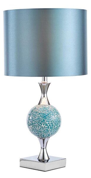 Där Lighting ELS4223 - Stolní lampa ELSA 1xE27/40W/230V modrá/lesklý chrom