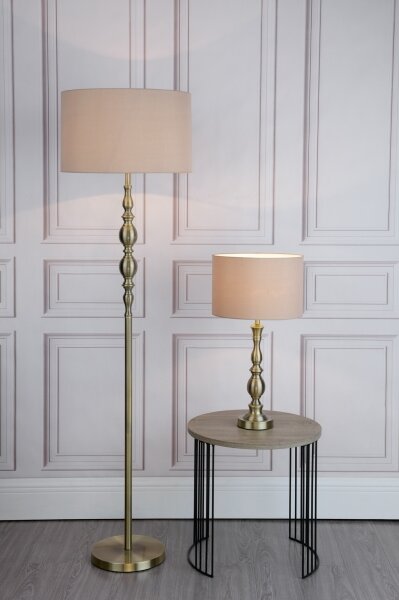 Där Lighting MAD4275 - Stolní lampa MADRID 1xE27/60W/230V hnědá/mosaz