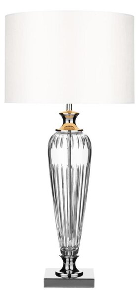 Där Lighting HIN4208 - Stolní lampa HINTON 1xE27/60W/230V bílá/lesklý chrom