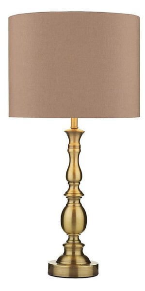 Där Lighting MAD4275 - Stolní lampa MADRID 1xE27/60W/230V hnědá/mosaz