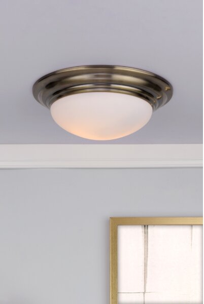 Där Lighting BAR5275 - Koupel strop svít BARCLAY 1xE27/60W/230V pr. 31 cm mosaz