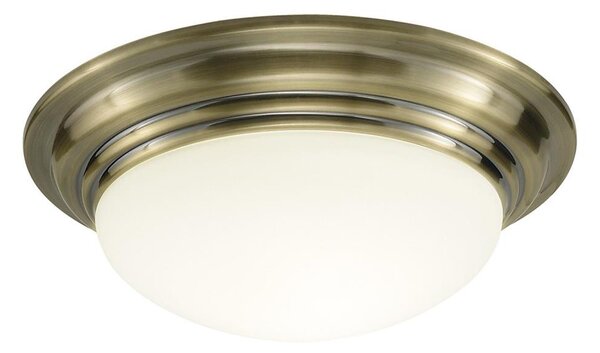 Där Lighting BAR5275 - Koupel strop svít BARCLAY 1xE27/60W/230V pr. 31 cm mosaz