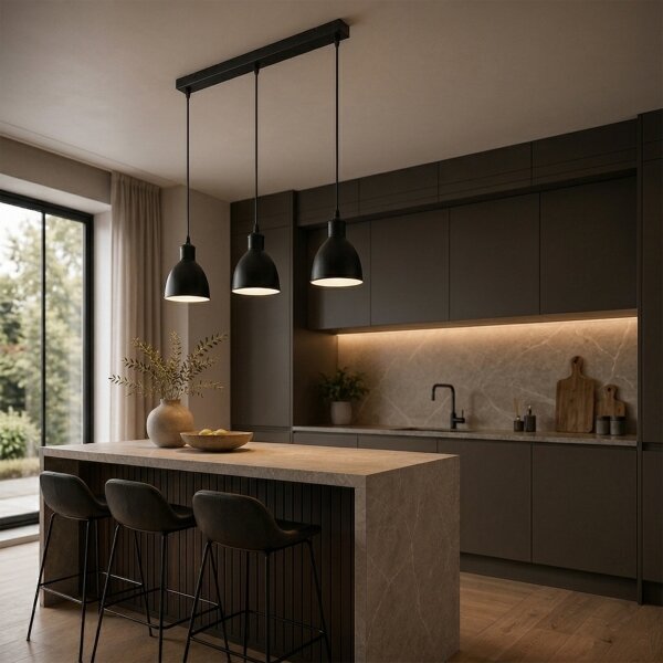 Brilagi - LED Lustr na lanku RIDDY 3xE27/60W/230V černá