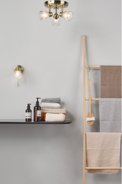 Där Lighting CED0775 - Koupel nástěnná lampa CEDRIC 1xG9/25W/230V IP44 mosaz