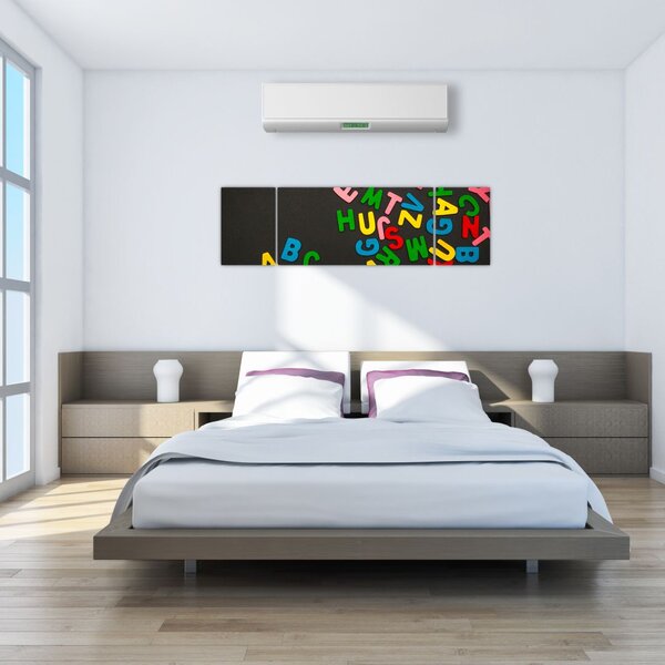 Obraz - barevná písmenka (170x50 cm)