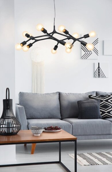 Eglo 98347 - Lustr na lanku BOCADELLA 12xE27/60W/230V