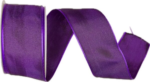Taftová stuha Metal Violet Shine – fialová 40mm x 3m (8,-Kč/m)