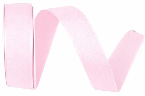 Taftová stuha Pastel Blush – pastelově světle růžová 25mm x 3m (7,-Kč/m)