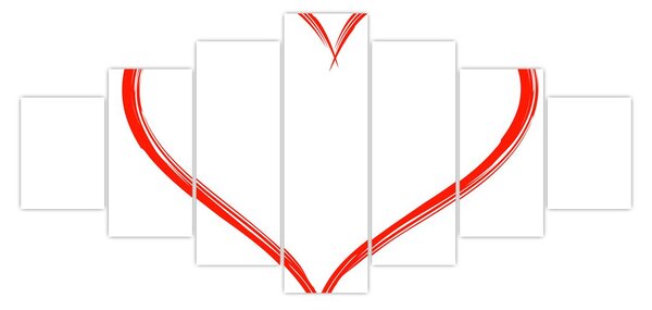 Obraz srdce (210x100 cm)