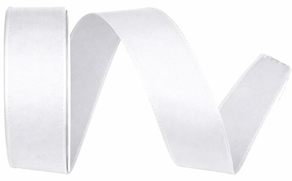 Taftová stuha Pure White – bílá 25 mm x 2m (7,50 Kč/m)