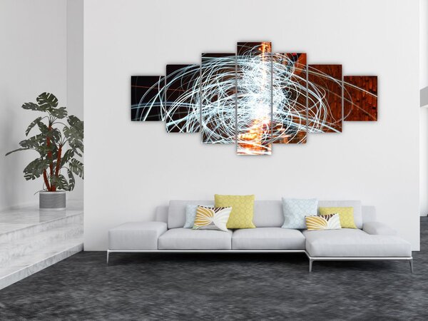 Obraz světelných vln (210x100 cm)