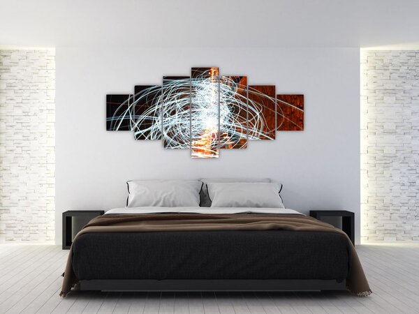 Obraz světelných vln (210x100 cm)