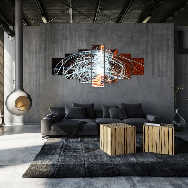 Obraz světelných vln (210x100 cm)