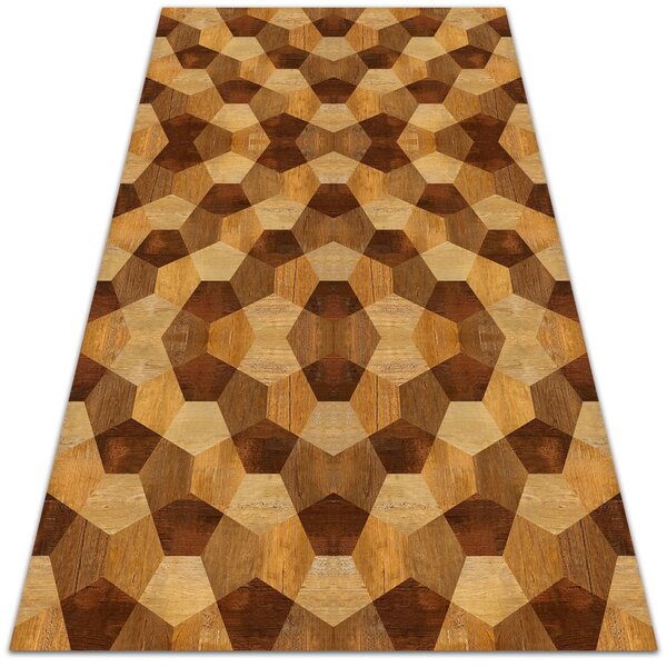 Módní vinylový koberec Parkety geometrie