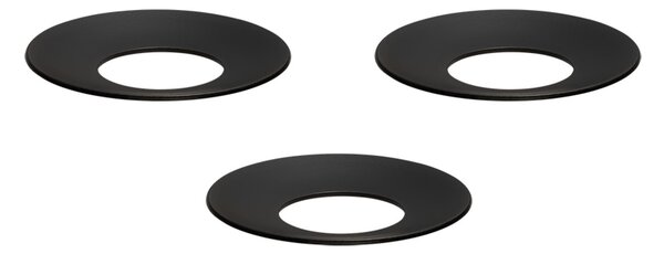 Ochranný kroužek na svíčku STOFF Nagel Black - 3 ks SN169