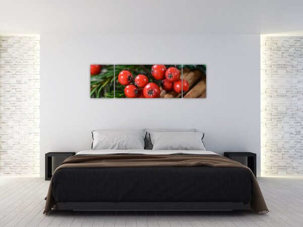 Obraz jeřabin a skořice (170x50 cm)