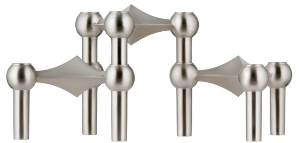 Svícen STOFF Nagel Brushed Chrome - 3 ks SN172